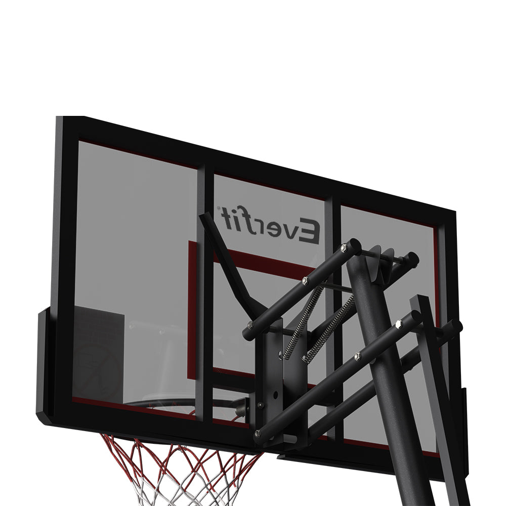 NNEDSZ Portable Basketball Hoop Stand System Height Adjustable Net Ring Red