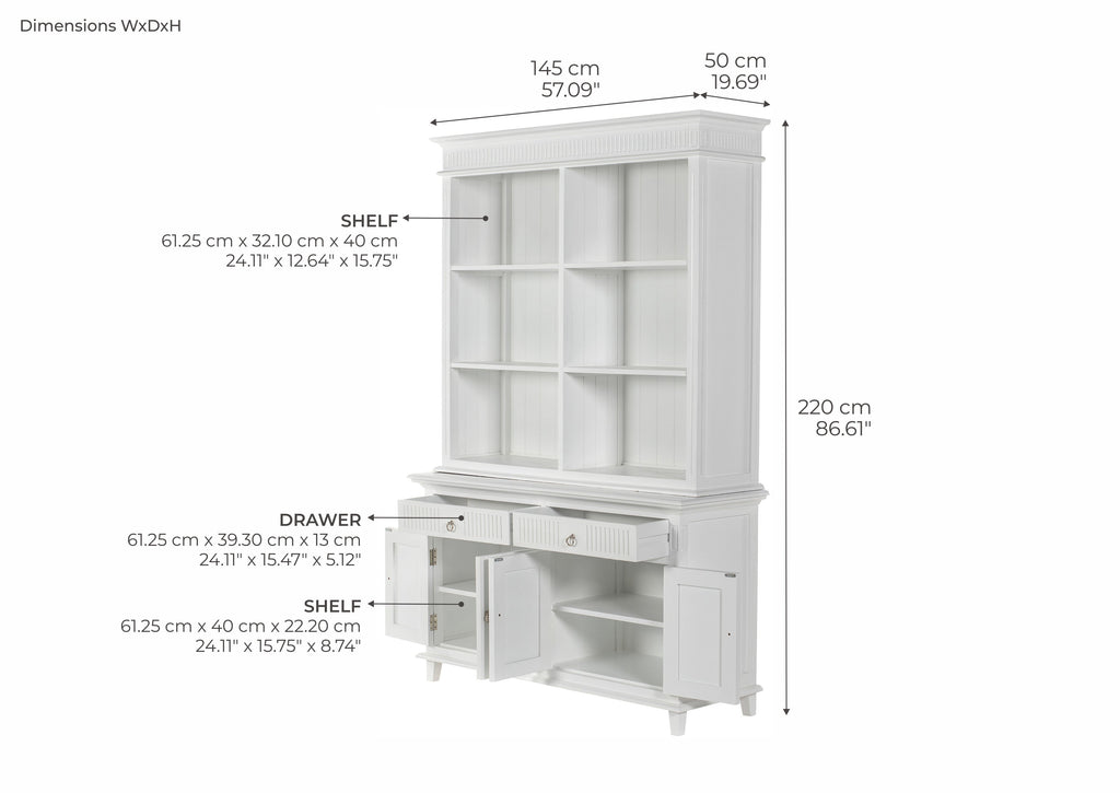 NNENVS Hutch Unit with 6 Shelves