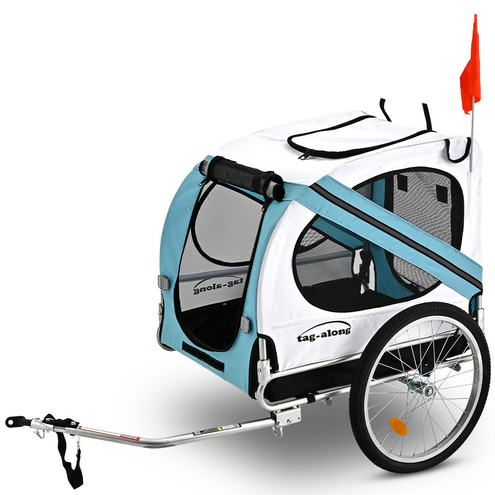 NNEMB Pet & Cargo Bike Trailer, Bicycle Pet & Cargo Trailer, Jogger, Cargo Carrier, Blue-0