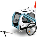 NNEMB Pet & Cargo Bike Trailer, Bicycle Pet & Cargo Trailer, Jogger, Cargo Carrier, Blue-0