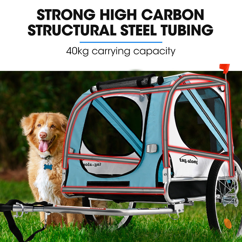 NNEMB Pet & Cargo Bike Trailer, Bicycle Pet & Cargo Trailer, Jogger, Cargo Carrier, Blue-1