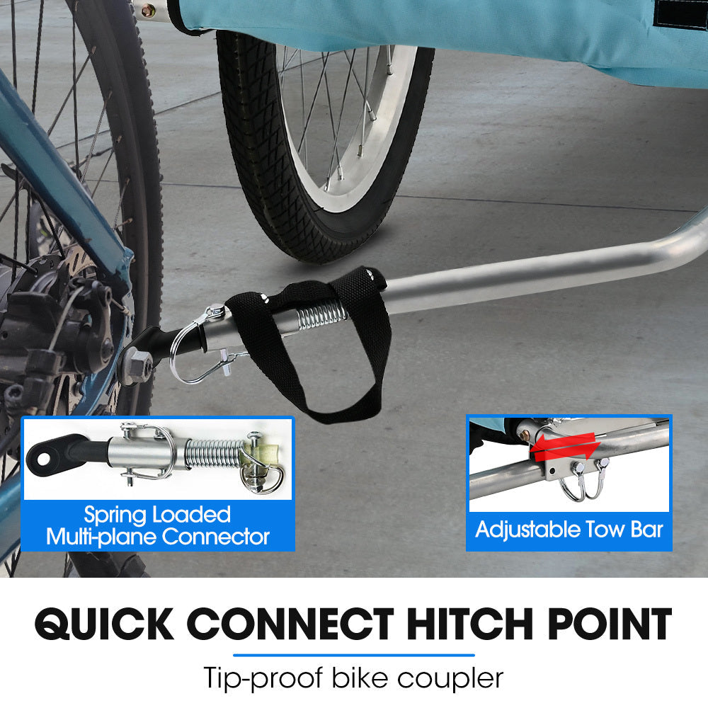 NNEMB Pet & Cargo Bike Trailer, Bicycle Pet & Cargo Trailer, Jogger, Cargo Carrier, Blue-4