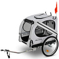 NNEMB Pet & Cargo Bike Trailer, Bicycle Pet & Cargo Trailer, Jogger, Cargo Carrier, Grey-0