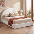 Artiss Double Bed Frame Boucle Fabric Vacuum Compressed Beds Removable Washable Cover No-Assembly-0