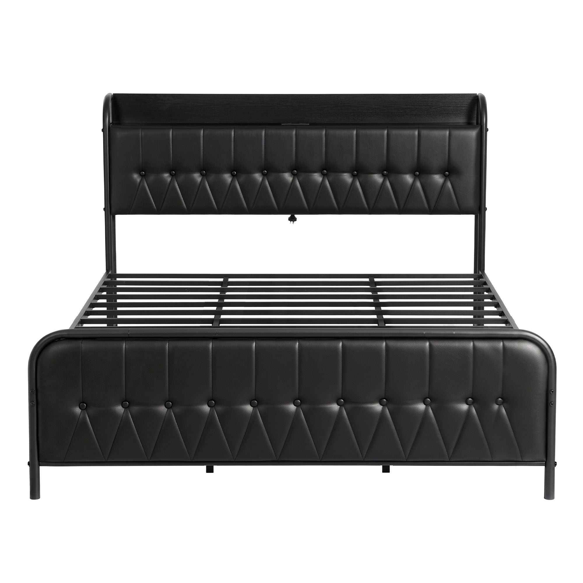 Artiss King Bed Frame with Storage Headboard SAA Certified Charging Station-2