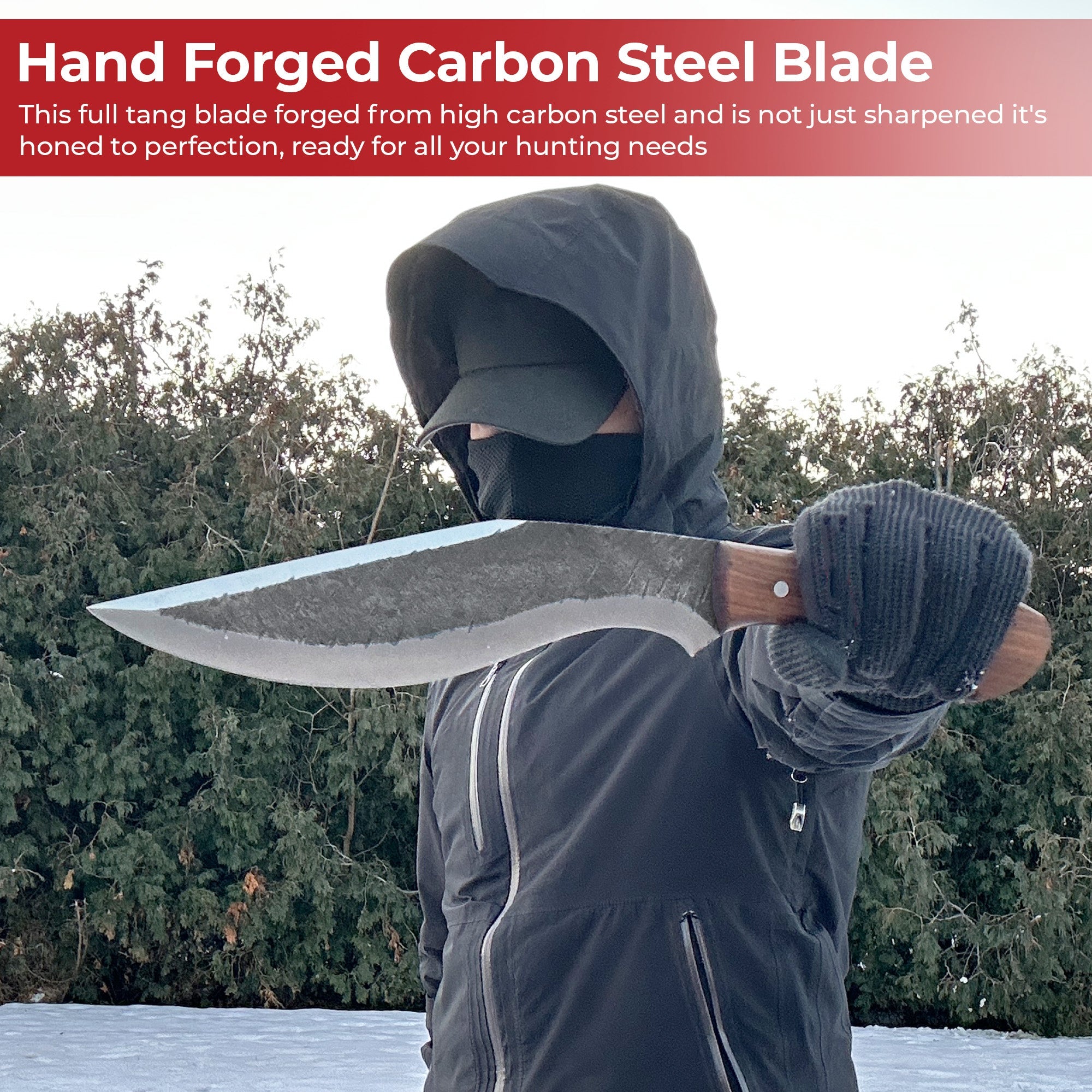 Big Game Hunter Full Tang Outdoor Kukri Machete Hunting Knife-3