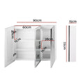 NNEDSZ Bathroom Mirror Cabinet LED Light 900x720mm Medicine Wall Storage