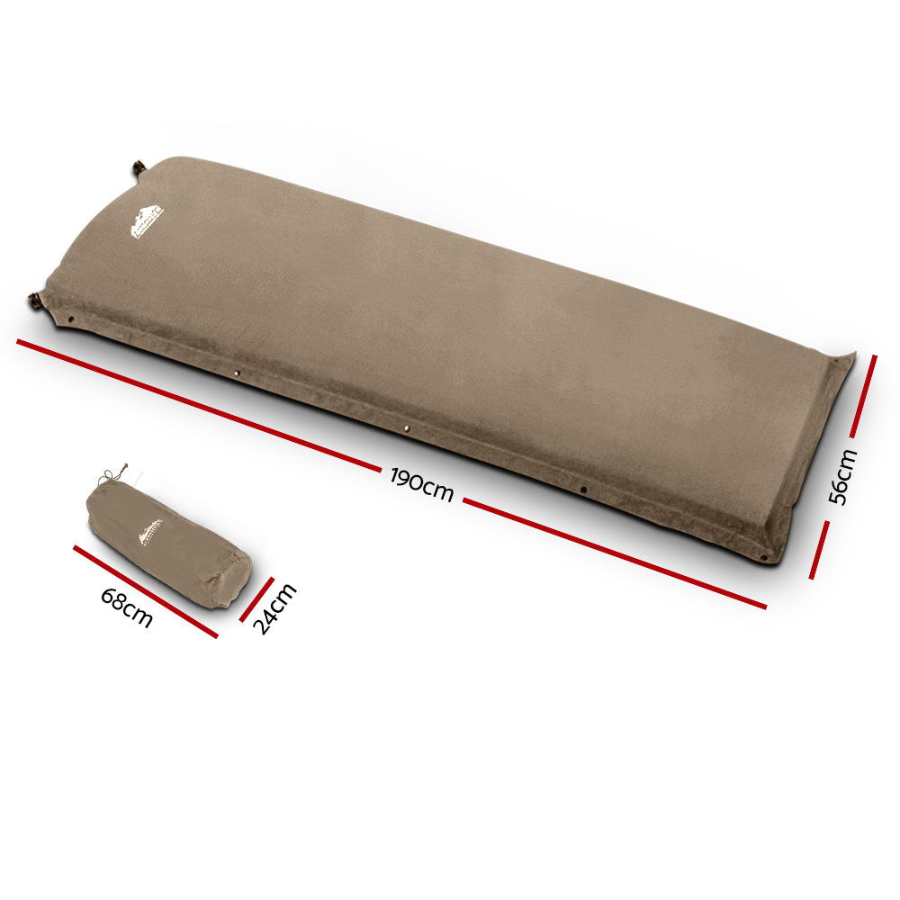 NNEDSZ Single Size Self Inflating Matress Mat Joinable 10CM Thick  Coffee