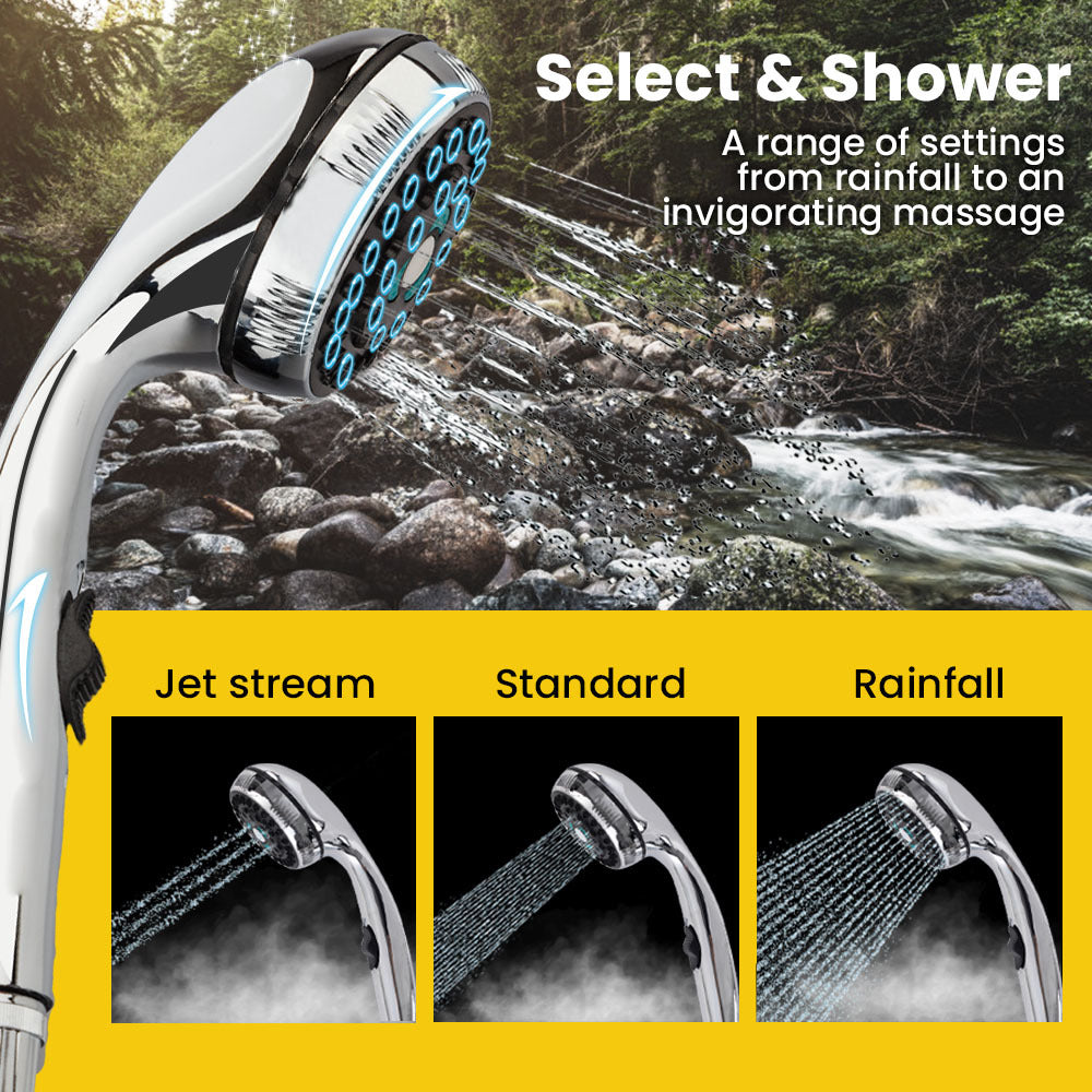 NNEMB Portable Gas Outdoor Camping Hot Water Heater System-with 12V Pump-Shower Head-Black