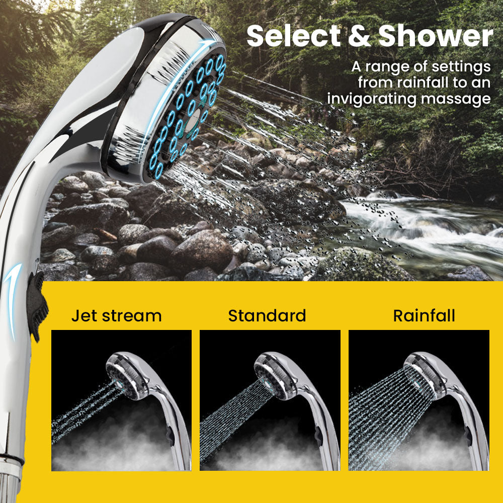 NNEMB Portable Gas Outdoor Camping Hot Water Heater System-with 12V Pump-Shower Head-White