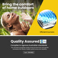 NNEMB Portable Gas Outdoor Camping Hot Water Heater System-with 12V Pump-Shower Head-White