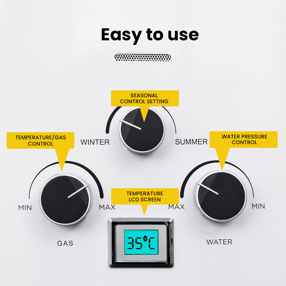 NNEMB Portable Gas Outdoor Camping Hot Water Heater System-with 12V Pump-Shower Head-White