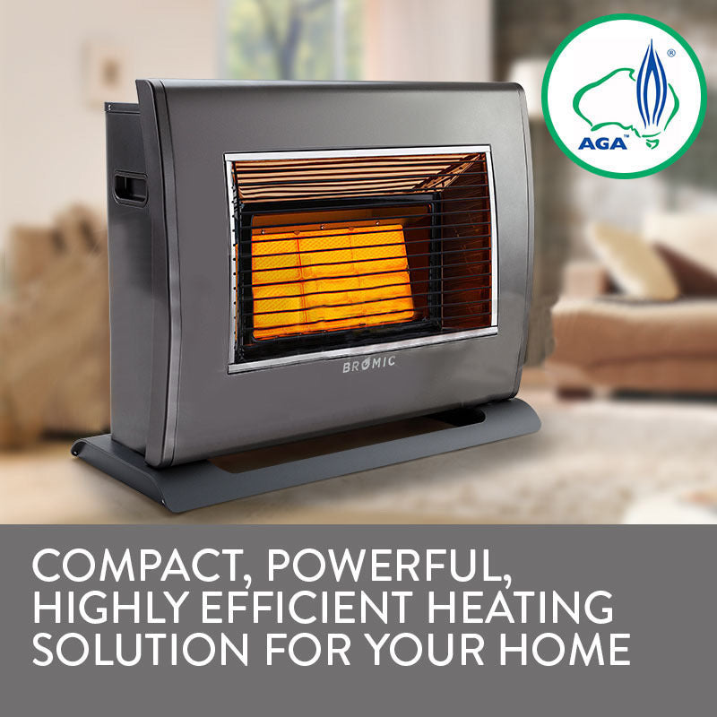 NNEMB Supaheat II Natural Gas Indoor Room Heater Portable Floor Flueless 80m²
