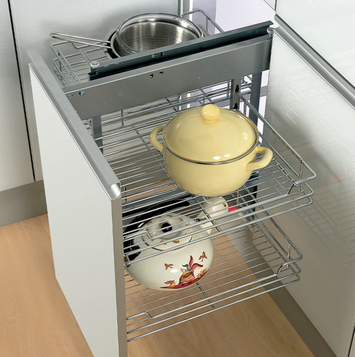 Blind Corner Cabinet Organiser – Chrome Full Access Unit-0