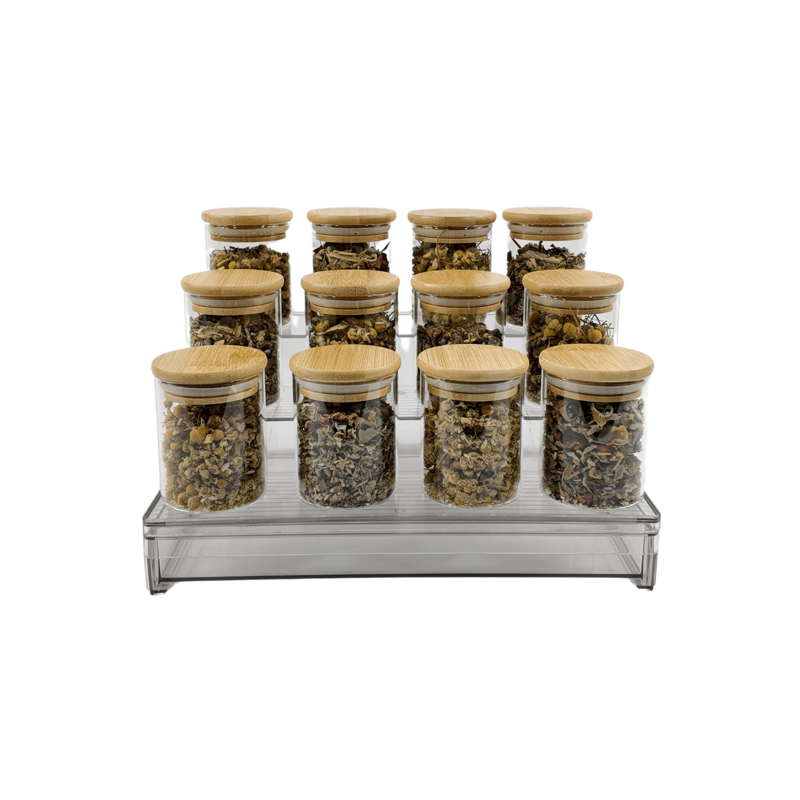 Clear Spice Rack with Drawer-4