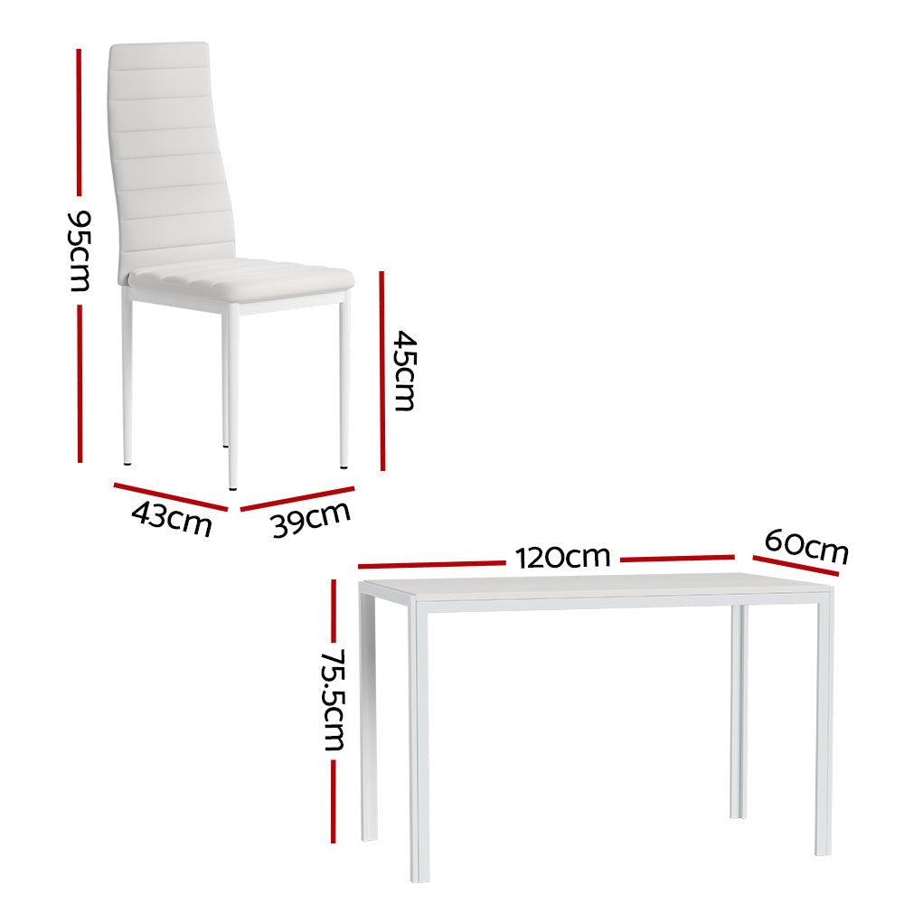 NNEDSZ Artiss Dining Chairs and Table Dining Set 6 Chair Set Of 7 White