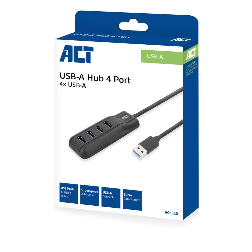 USB-A Hub 3.0, 4-Port USB-A-0