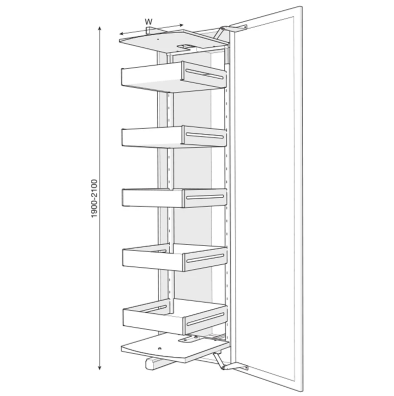 Slide Out Tall Pantry Unit 450mm & 600mm