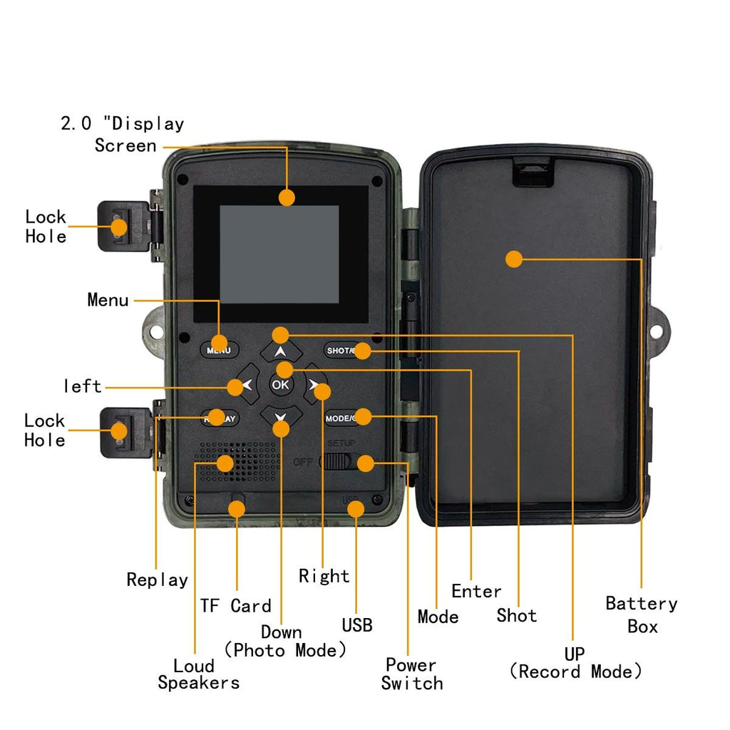NNEIDS 4K Infrared Night Vision Hunting Camera With 2 Lcd Screen