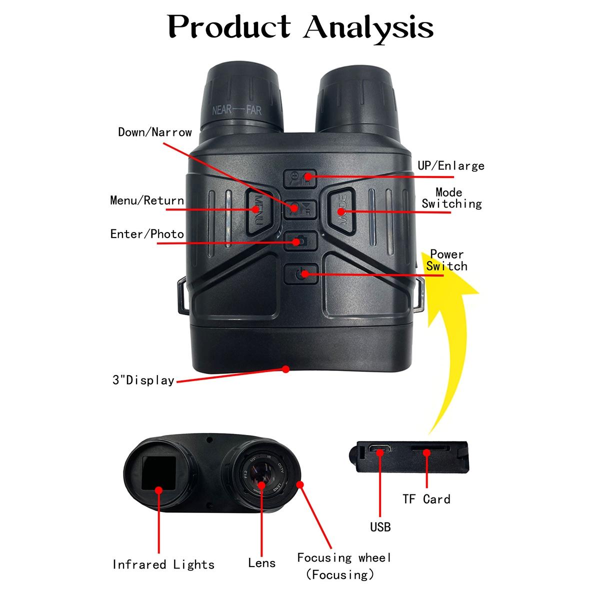 NNEIDS 4K Hd Binocular Night Vision For Outdoor Hunting - Nv4000