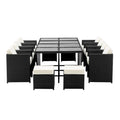 NNEDSZ 13 Piece Wicker Outdoor Dining Table Set