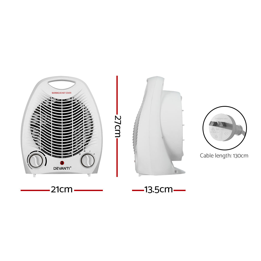 NNEDSZ Devanti Electric Fan Heater 2000W