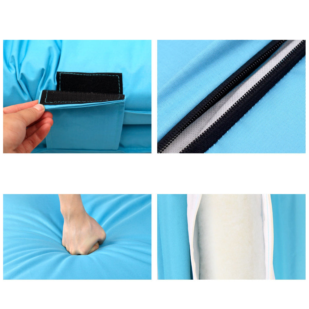 NNEDSZ Adjustable Beach Sun Pool Lounger - Blue