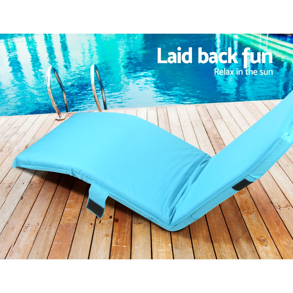 NNEDSZ Adjustable Beach Sun Pool Lounger - Blue