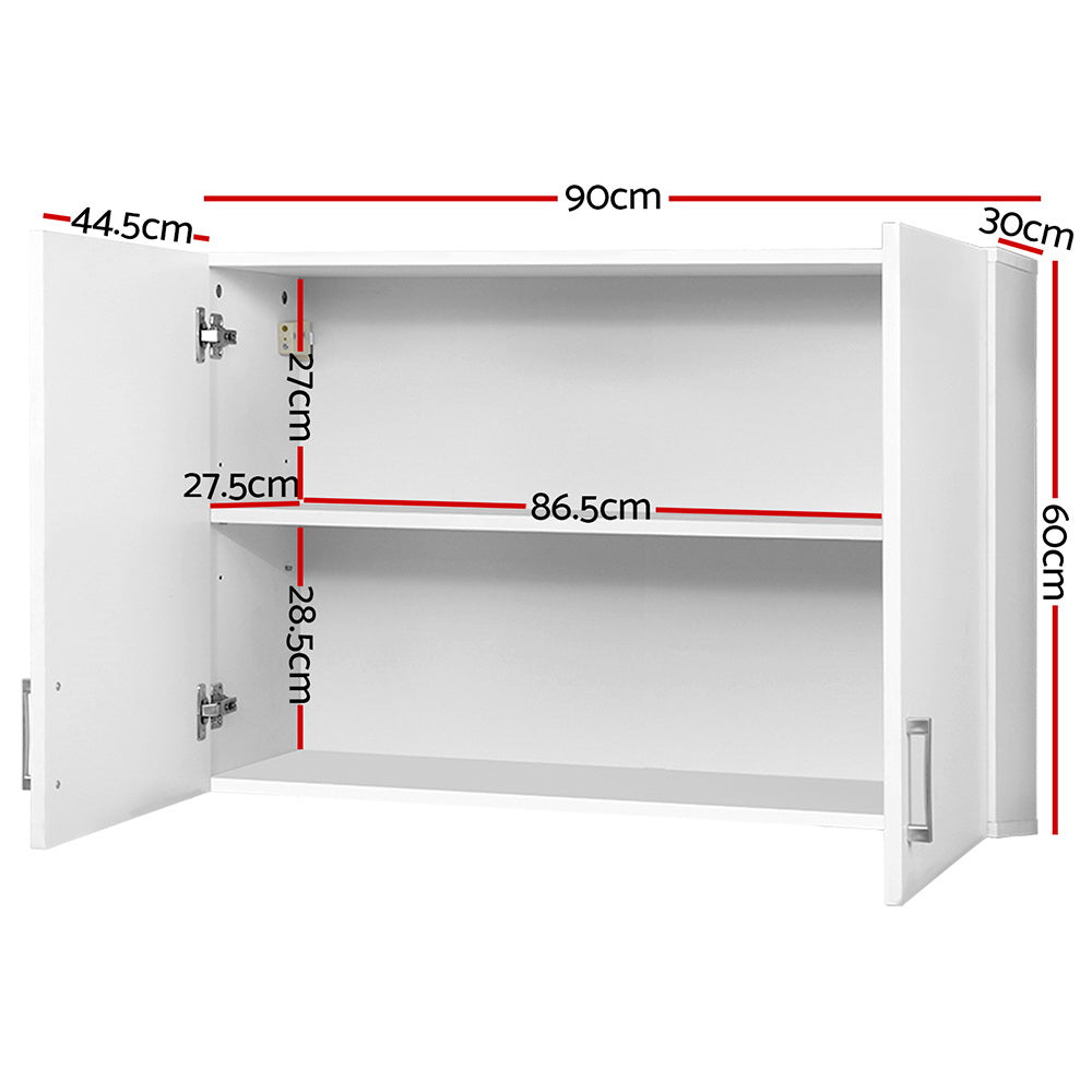 NNEDSZ Wall Cabinet Storage Bathroom Kitchen Bedroom Cupboard Organiser White
