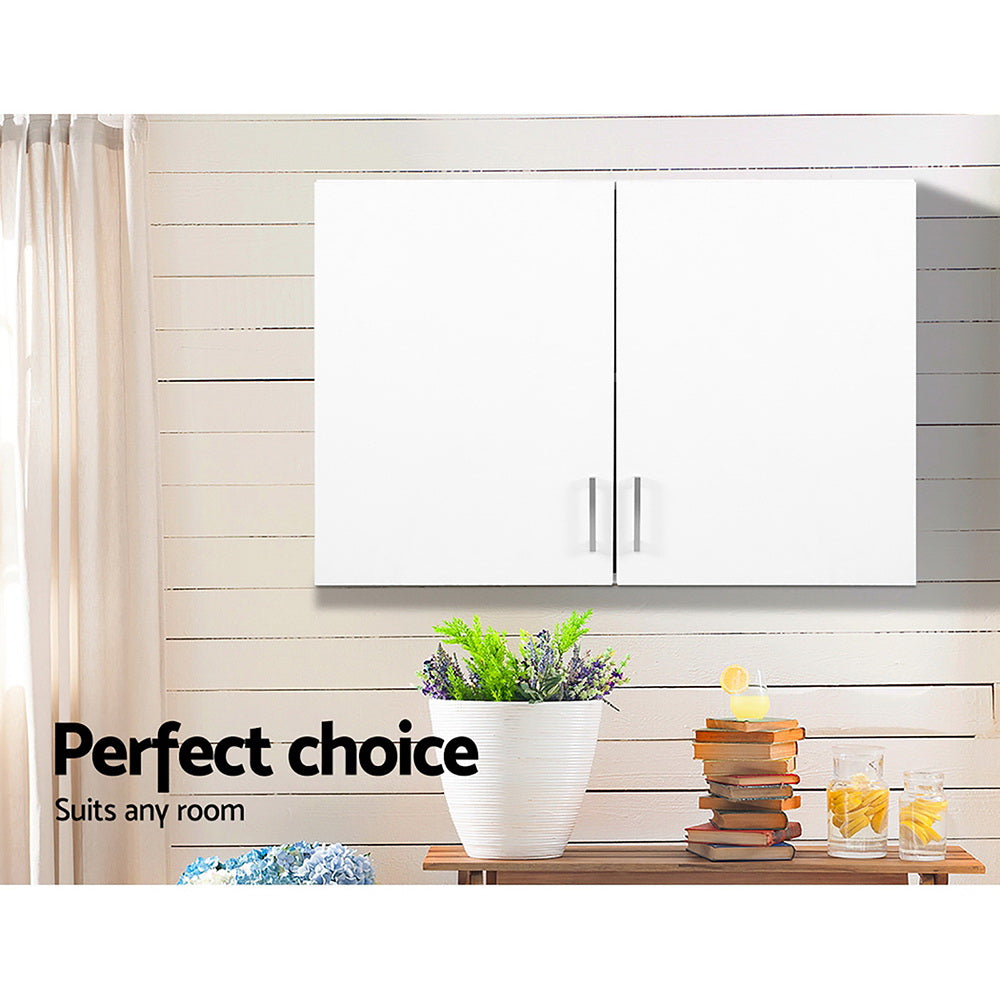 NNEDSZ Wall Cabinet Storage Bathroom Kitchen Bedroom Cupboard Organiser White