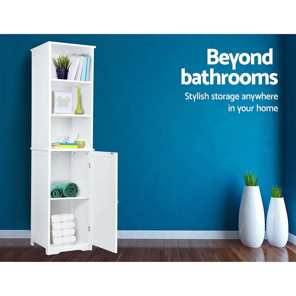 NNEDSZ Bathroom Tallboy Furniture Toilet Storage Cabinet Laundry Cupboard Tall
