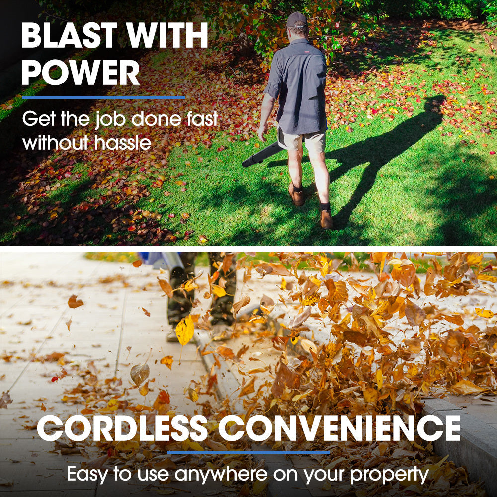 NNEMB 20V Leaf Blower & Line Trimmer / Edger Combo, Kit with 4.0Ah Battery & Fast Charger