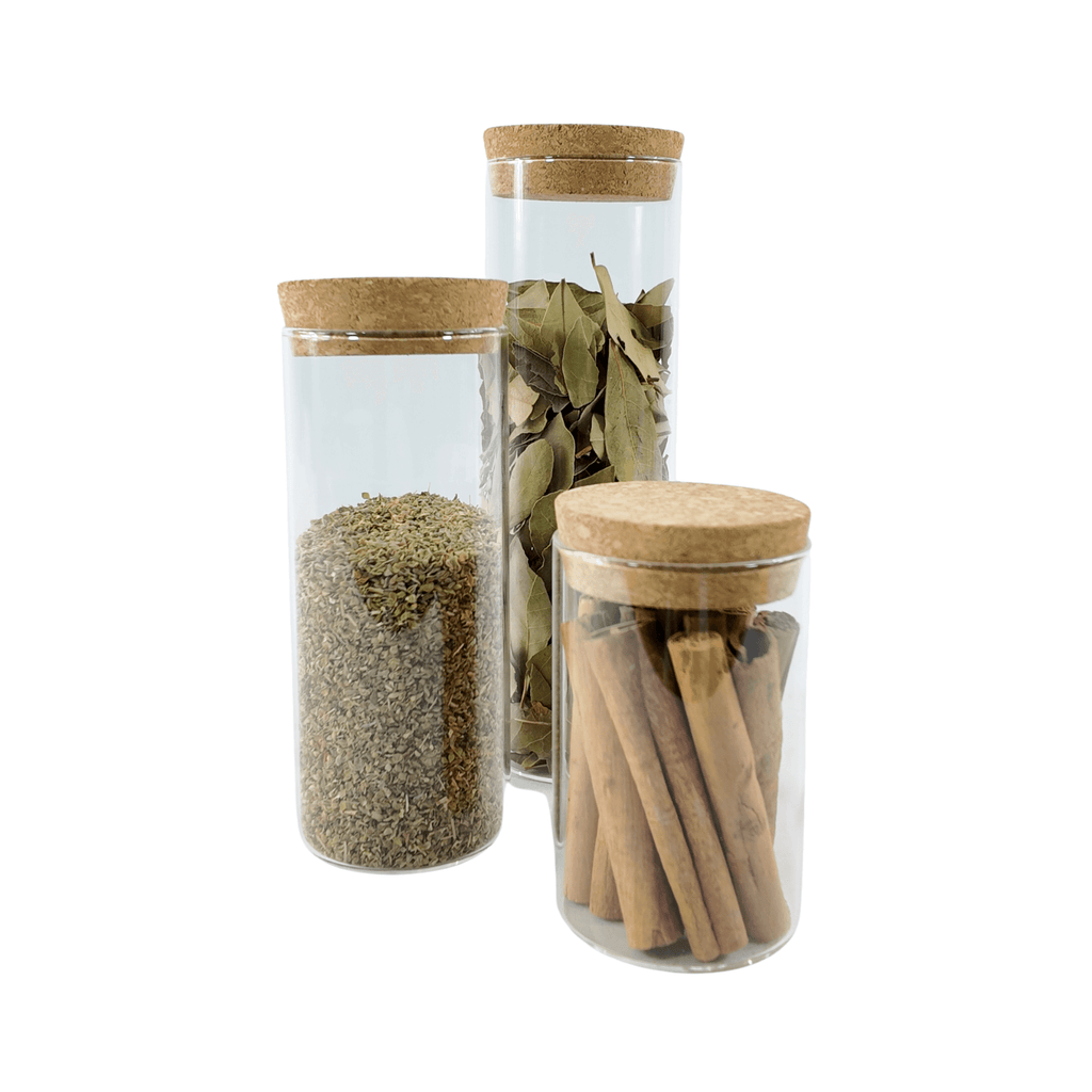 Glass Storage Jars with Cork Lid – 275ml