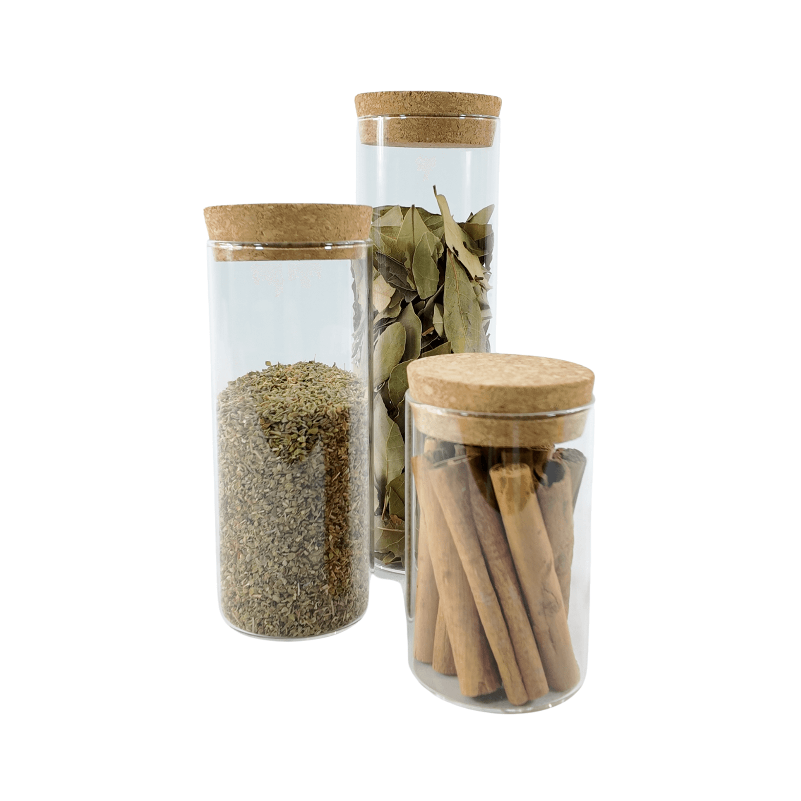 Glass Storage Jars with Cork Lid – 410ml