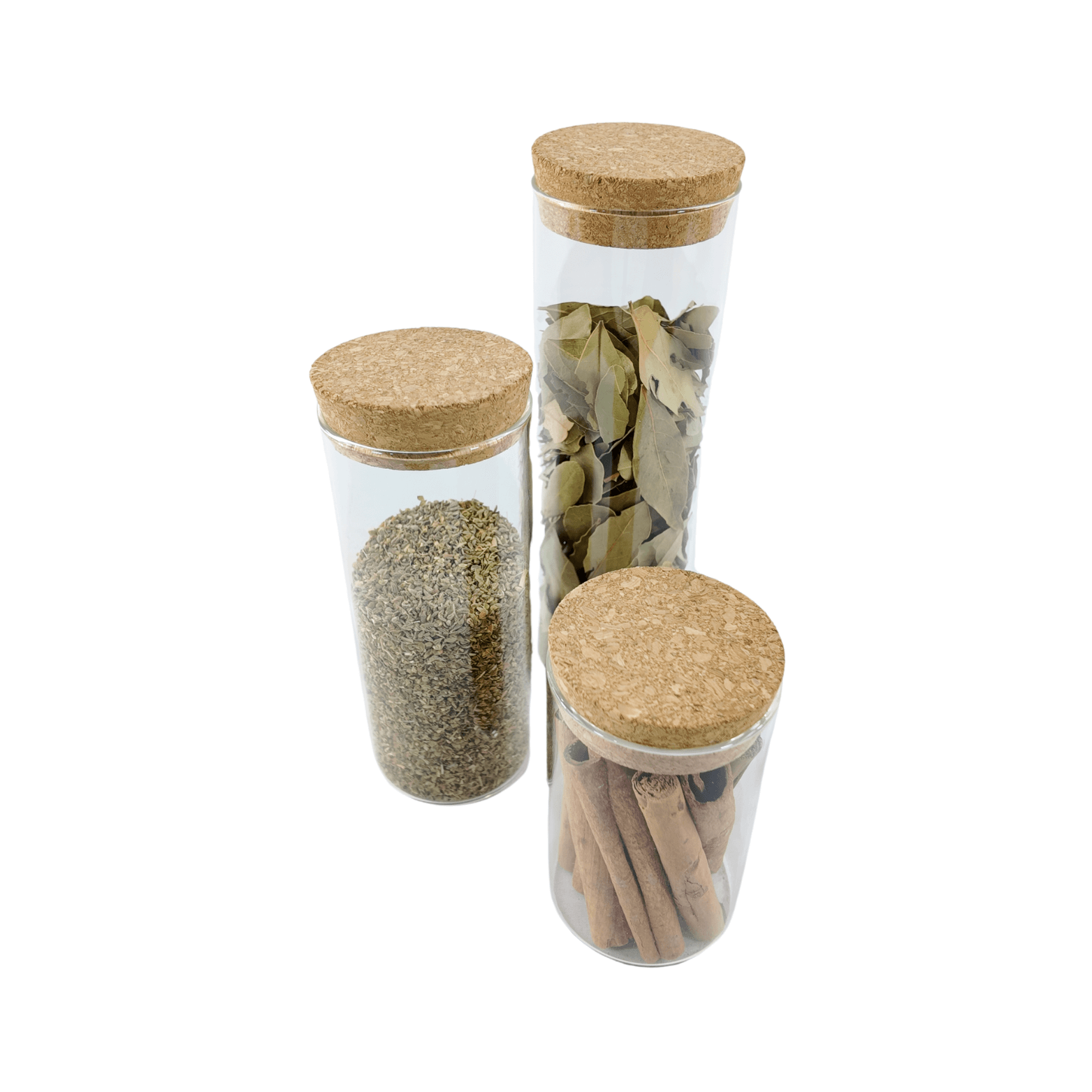 Glass Storage Jars with Cork Lid – 550ml
