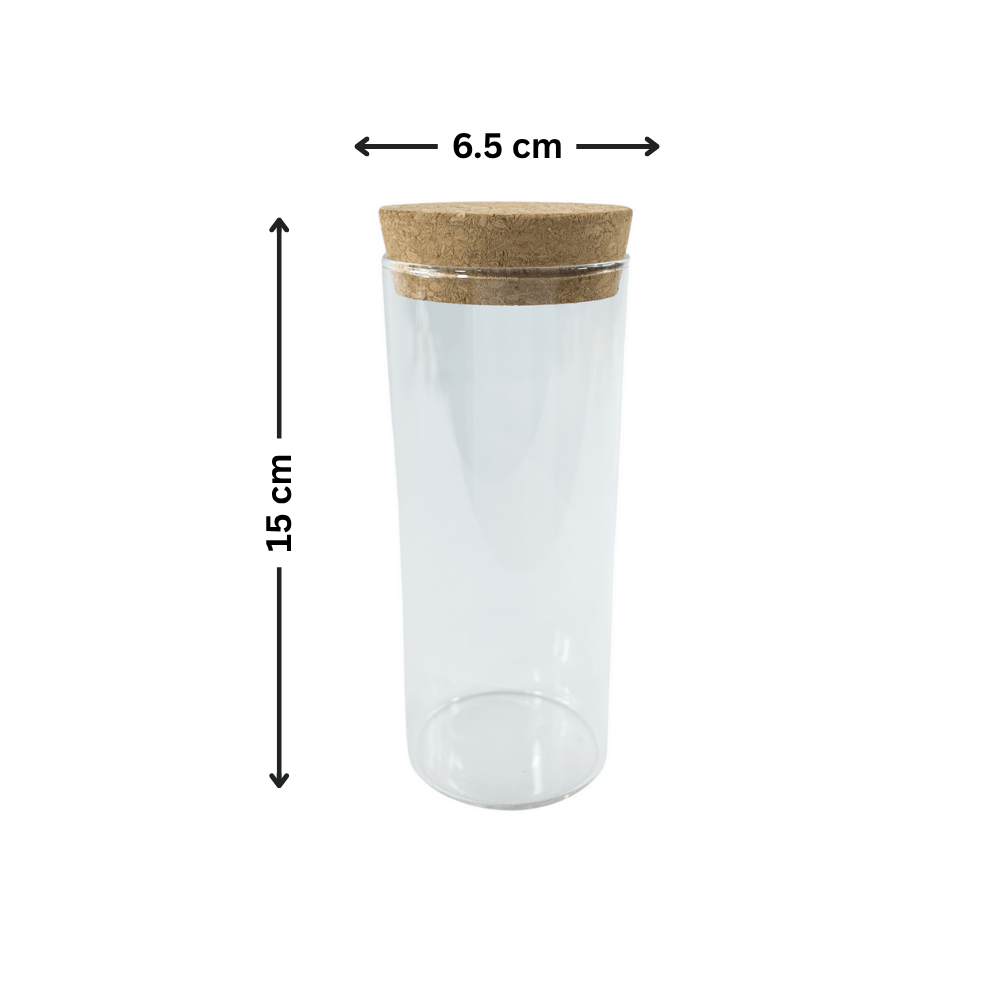Glass Storage Jars with Cork Lid – 410ml
