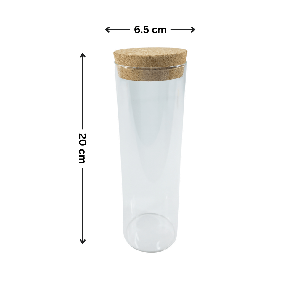 Glass Storage Jars with Cork Lid – 550ml