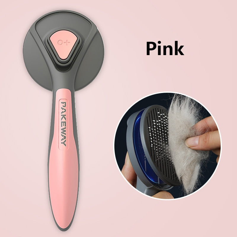 NNEOBA Cat Comb Dog Hair Remover Brush Pet Grooming Slicker Comb Removes Tangled  Self Cleaning Pet Supplies Accessories-3