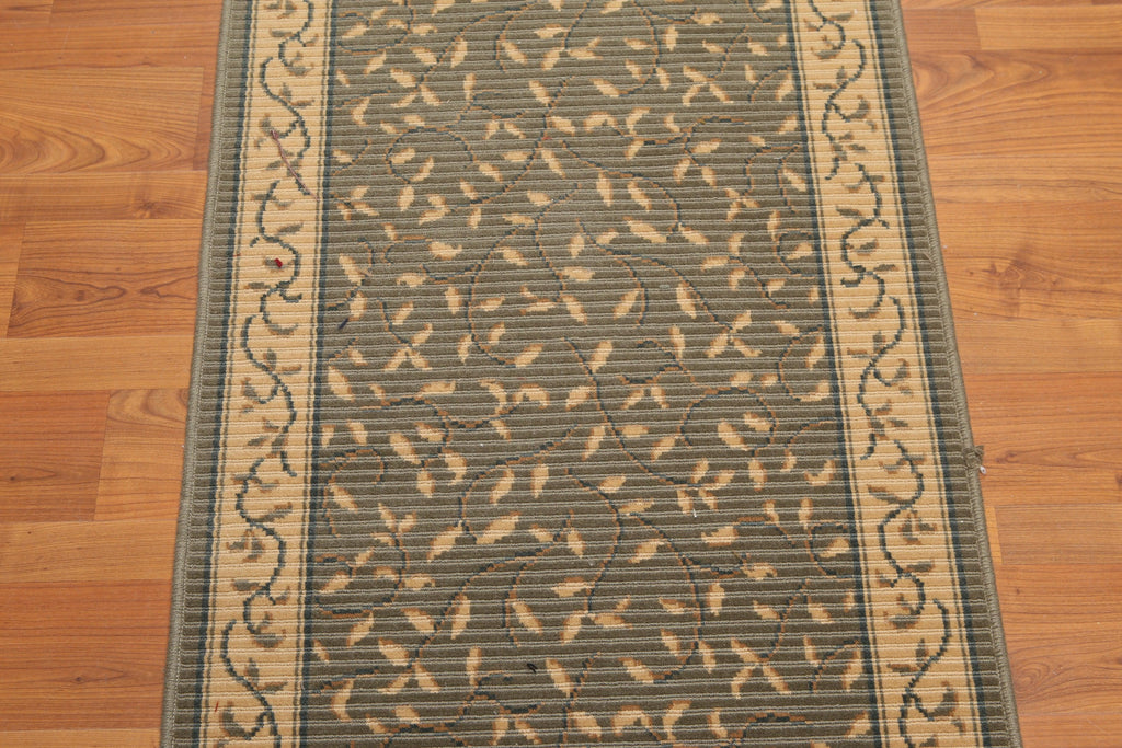 2'6" x 18' Palace Size Runner 100% New Zealand Wool Area Rug Olive-2