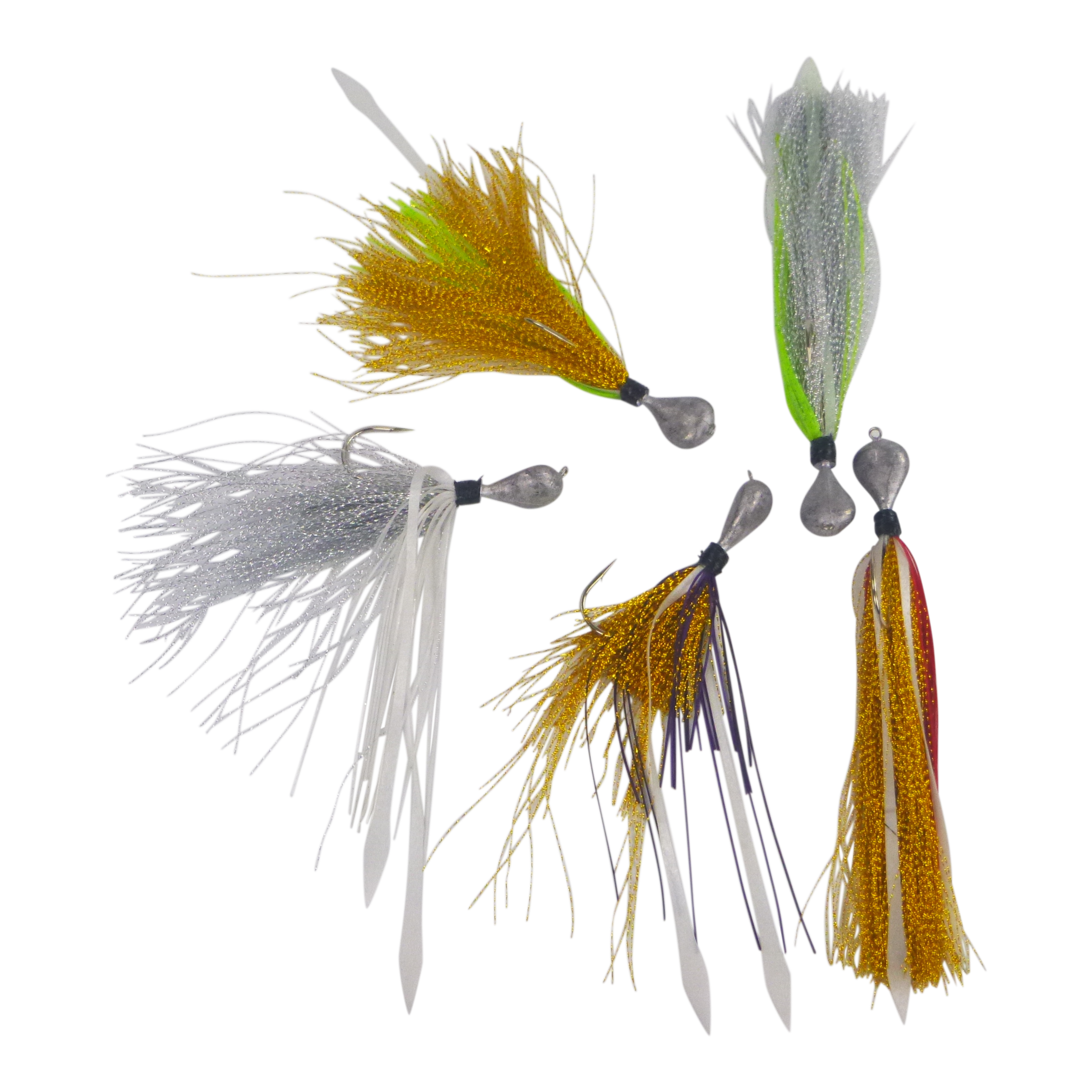 Artizan Flashtail Jigs, 28gm, Silver Lime, 2 pack