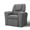 NNEDSZ  Kids Recliner Chair Grey Linen Soft Sofa Lounge Couch Children Armchair