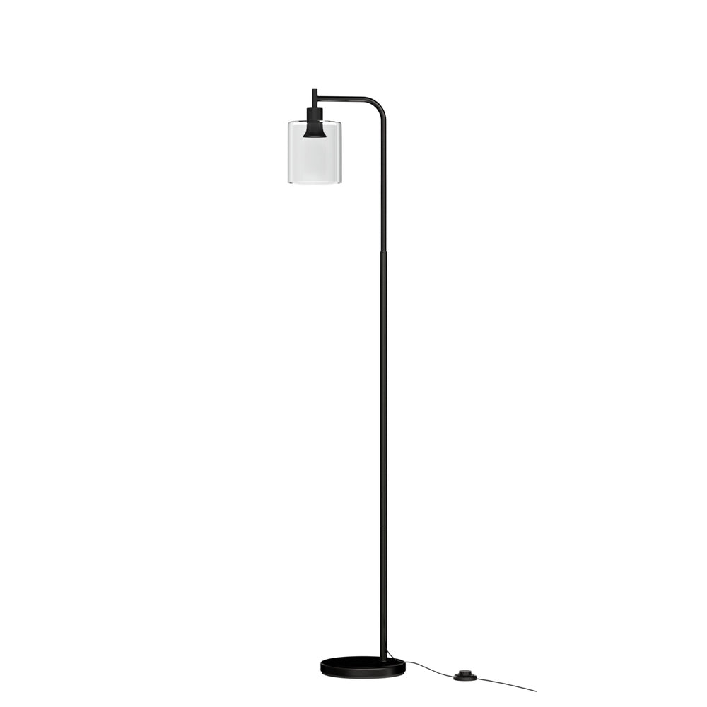 NNEDSZ Floor Lamp Light Stand Modern Home Living Room Office Reading Glass Shade Black