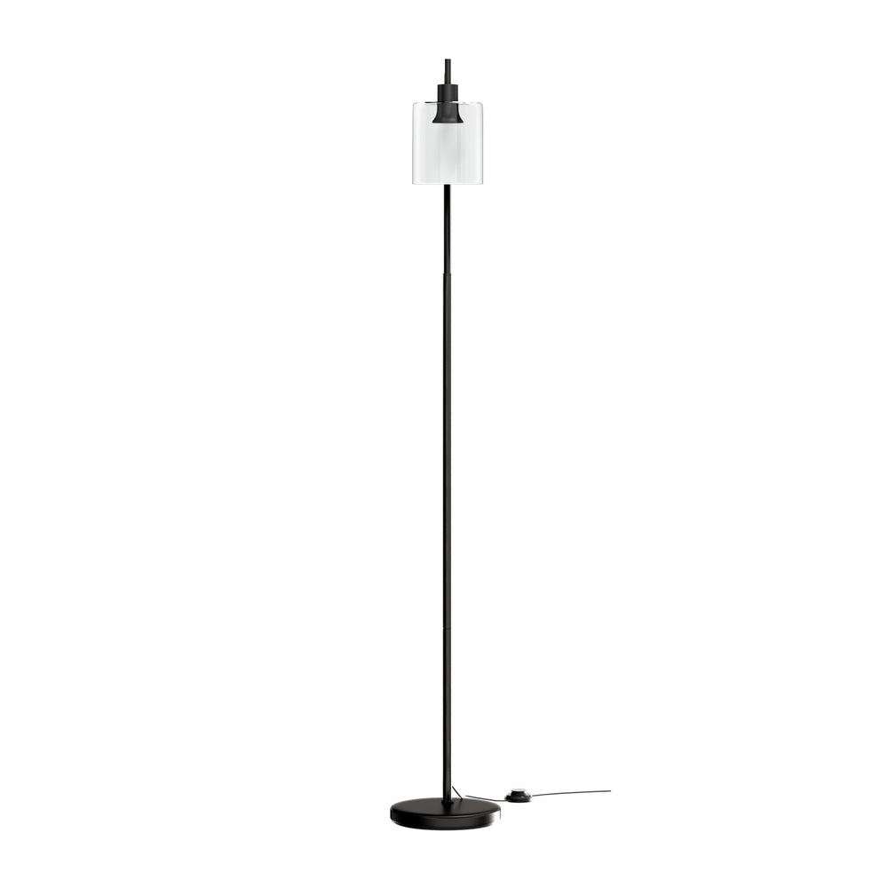 NNEDSZ Floor Lamp Light Stand Modern Home Living Room Office Reading Glass Shade Black
