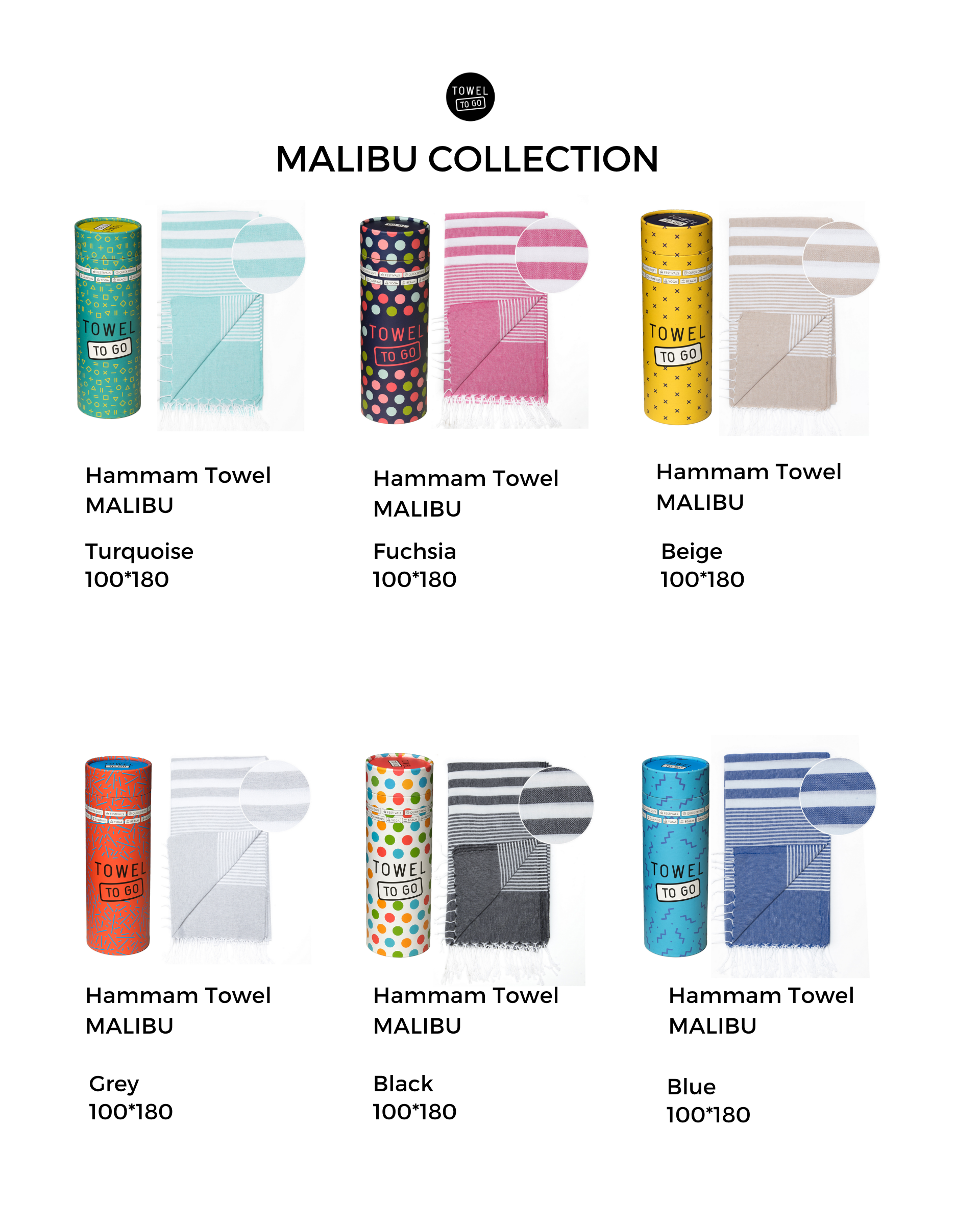 Quick-Dry Cotton Towel – Lightweight Beach & Travel Towel – Beige – Malibu-4