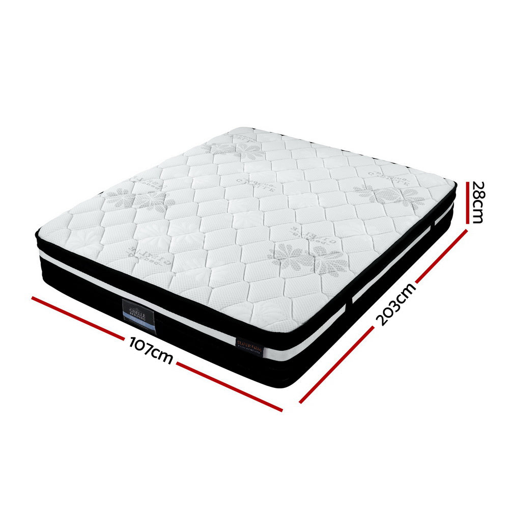 NNEDSZ King Single Bed Mattress Size Extra Firm 7 Zone Pocket Spring Foam 28cm