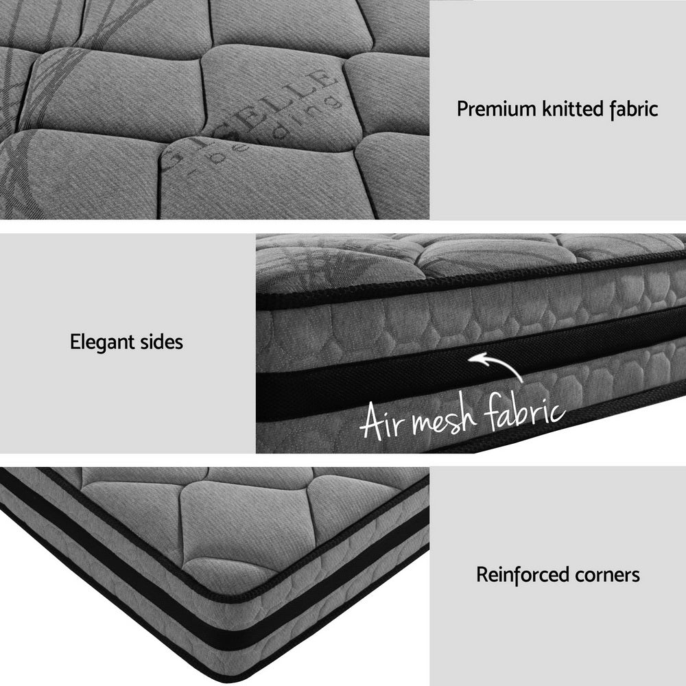 Artiss  Metal Bed Frame King Single Size Beds Platform with Mattress-4