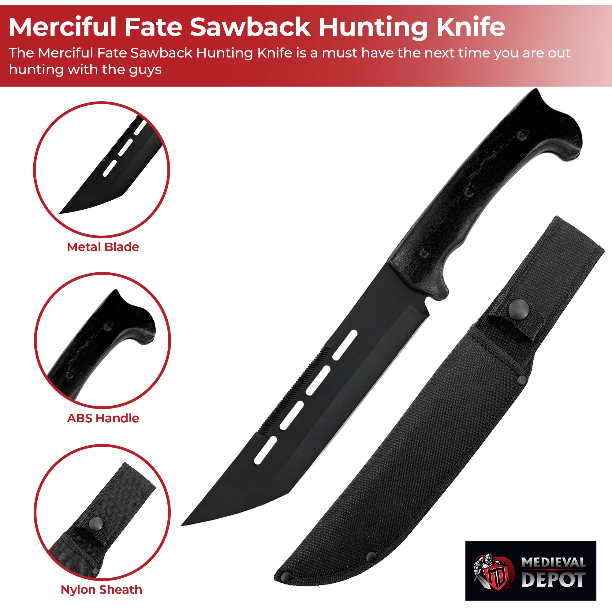 Merciful Fate Sawback Hunting Knife-2