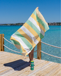 Quick-Dry Cotton Towel – Lightweight Beach & Travel Towel – Mint & Lemon – Palermo-0