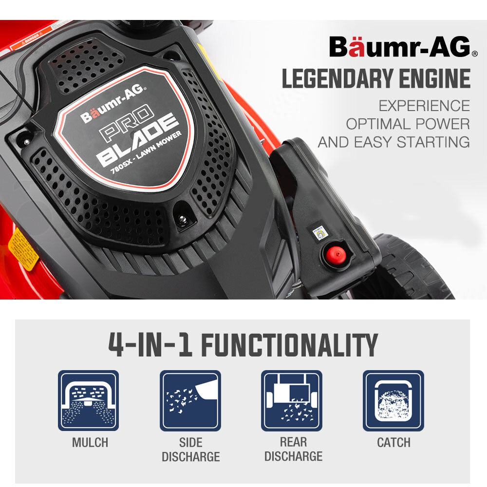 NNEMB Petrol Lawn Mower 220cc 18 4 Stroke Self Propelled-780SX-3