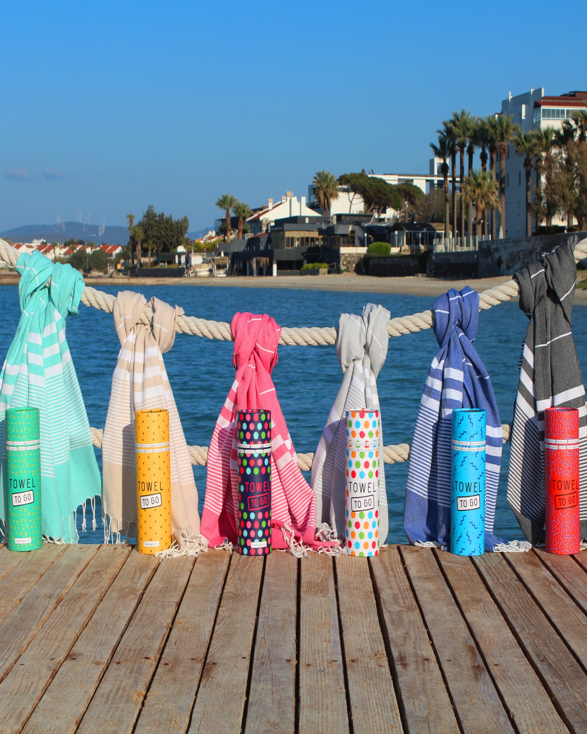 Quick-Dry Cotton Towel – Lightweight Beach & Travel Towel – Beige – Malibu-3
